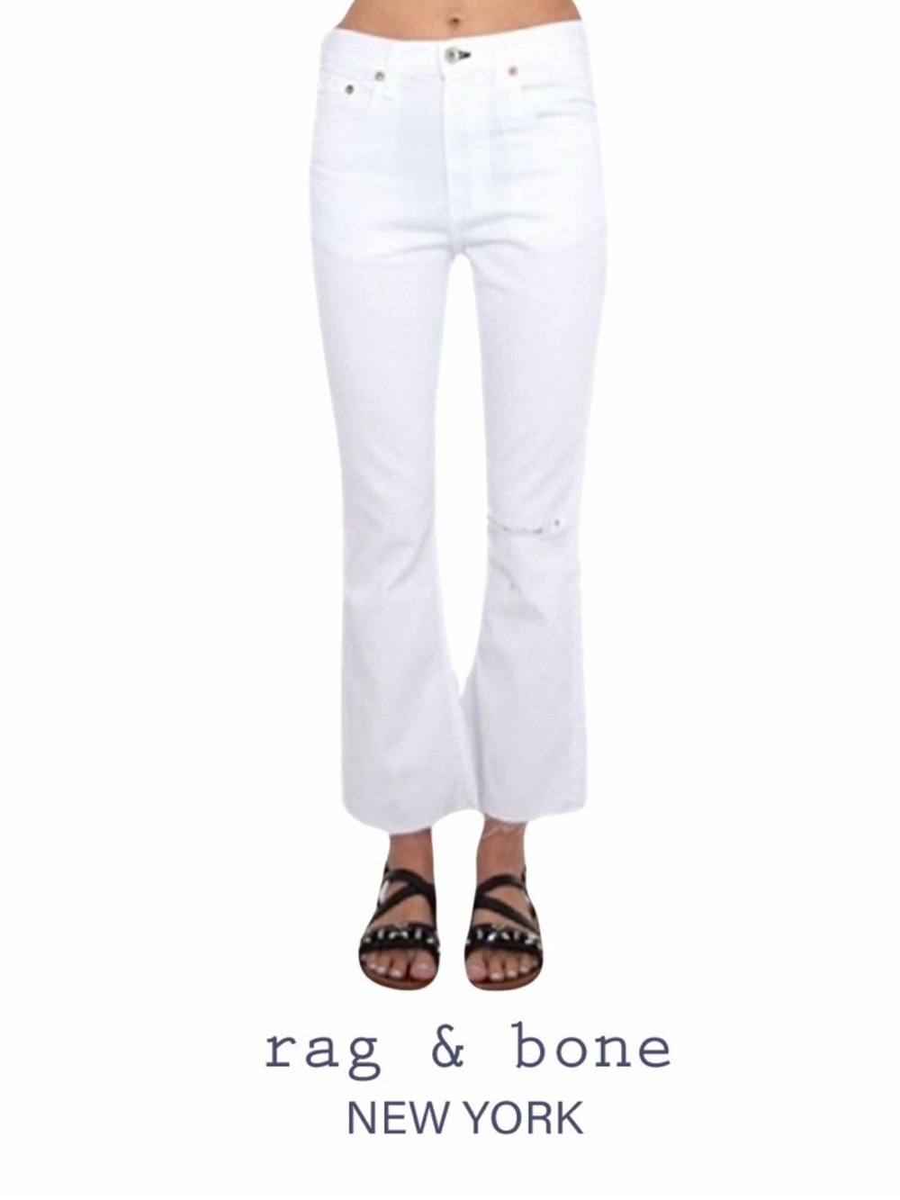NWT White Marilyn Crop Flare Jeans